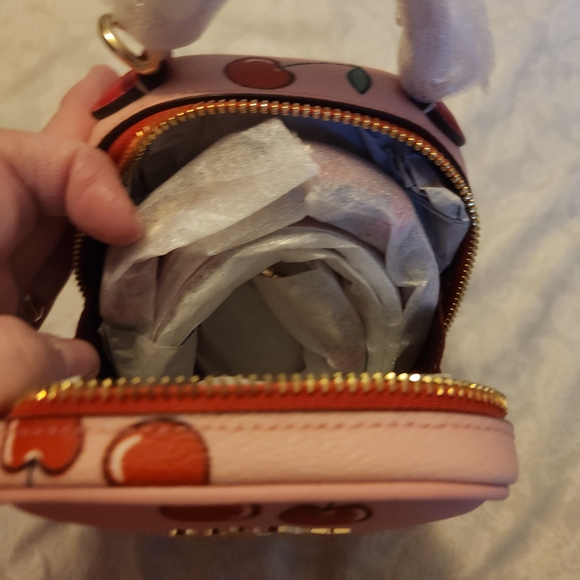 Coach Pink Cherry Print Crossbody Bag - Picture 8 of 9